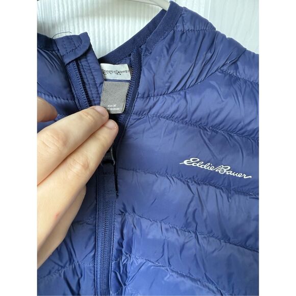 Eddie Bauer Kids Medium Down Filled Insulated Navy Winter Coat Puffer - Picture 2 of 4